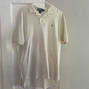 Men’s vintage polo in white/ ivory